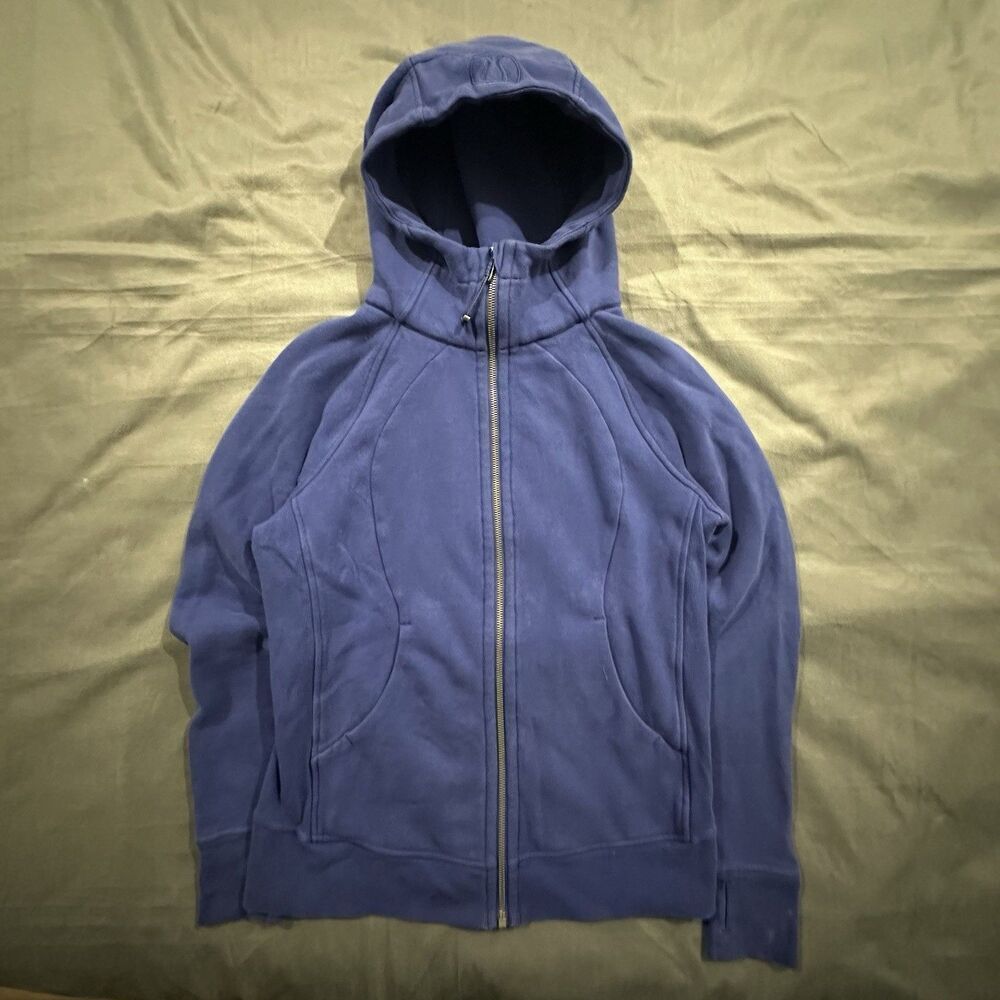 Lululemon Scuba Hoodie Womens 8 Blue Full Zip AthleticSweatshirt Gym Training
